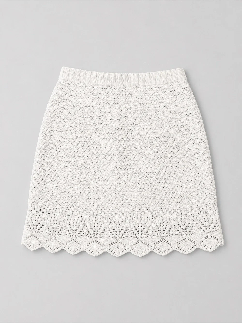 Hollister Women's White Crochet Knit Mini Skirt Size
Medium Double Layer Lined - Picture 4 of 7